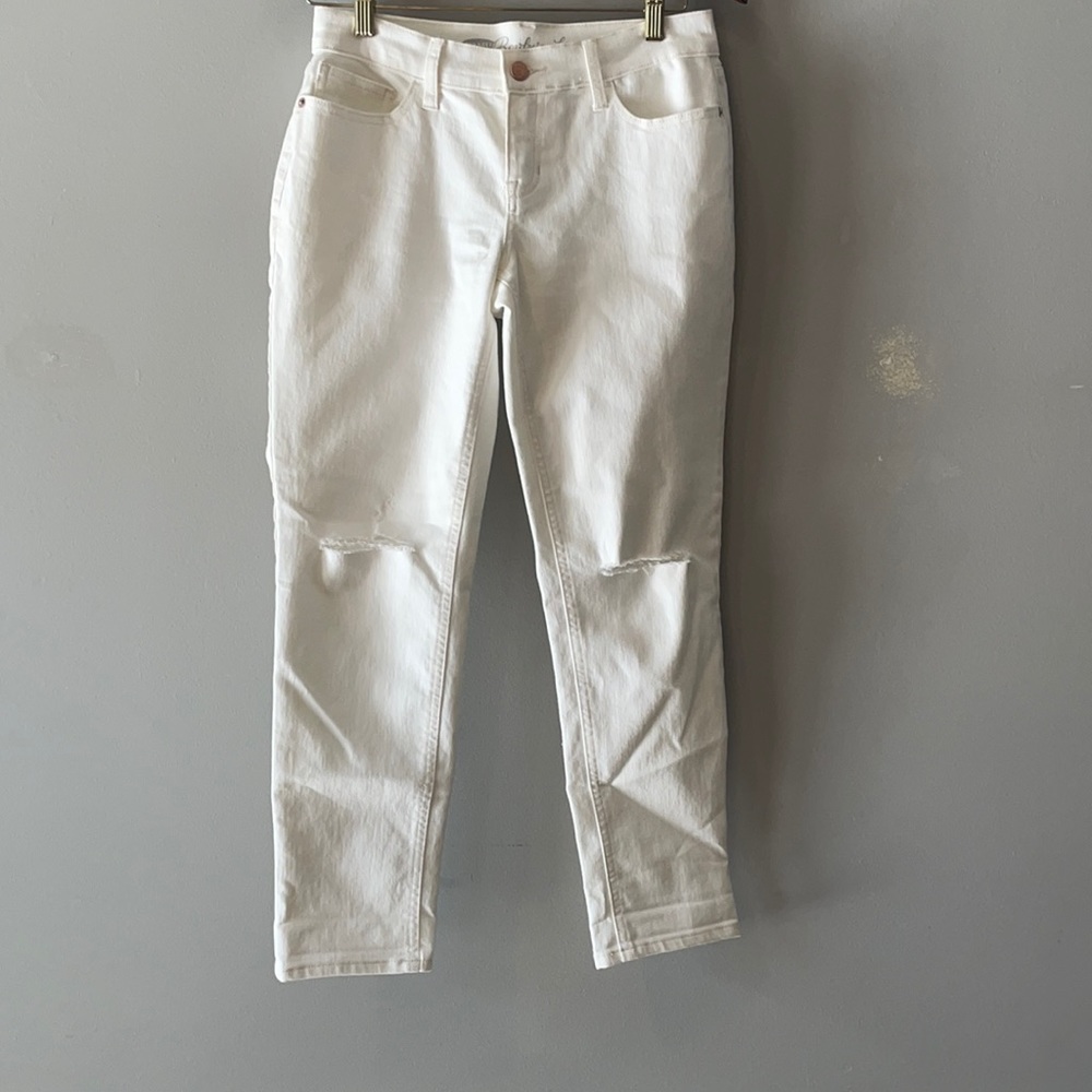 White blue jeans boyfriend skinny Old Navy